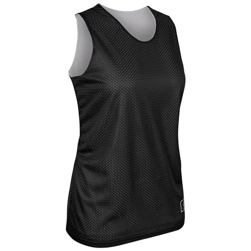 Champro Women's Standard Zone Reversible Basketball Jersey, Black, White, Large - Image 1