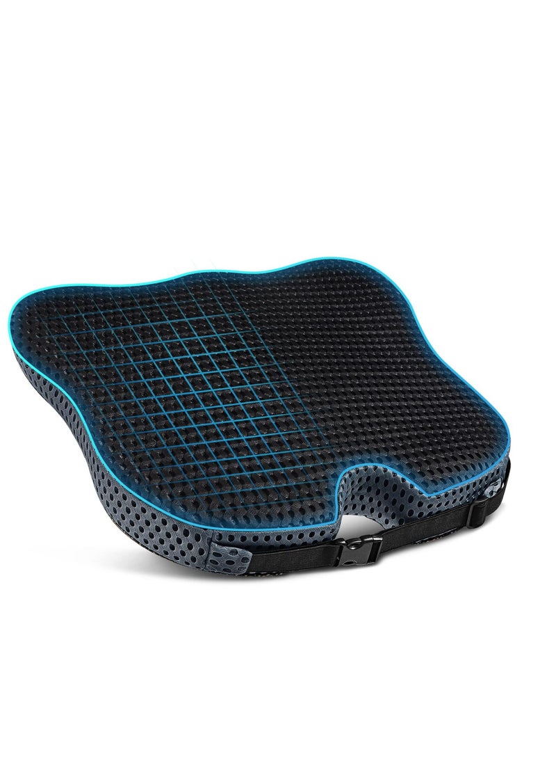 MIXDE Seat Cushion for Car Seat Driver,Memory Foam Office Chair Cushions with Larger Size to Add More Comfort - Wedge Driver Seat Cushion Improve Driving View - Image 1