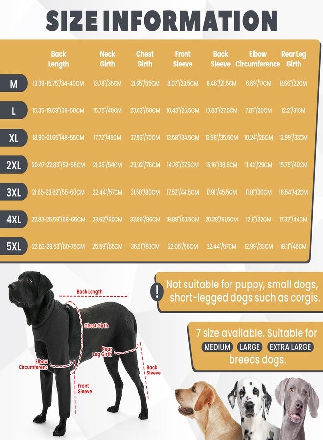 ROZKITCH Dog Sleeves to Prevent Licking for Four Legs, Dog Recovery Suit Provides Elbow Protections, Prevents Pet Leg Wounds from Licking and Biting, Dog Cone Collars Alternative Black 3XL - Image 2