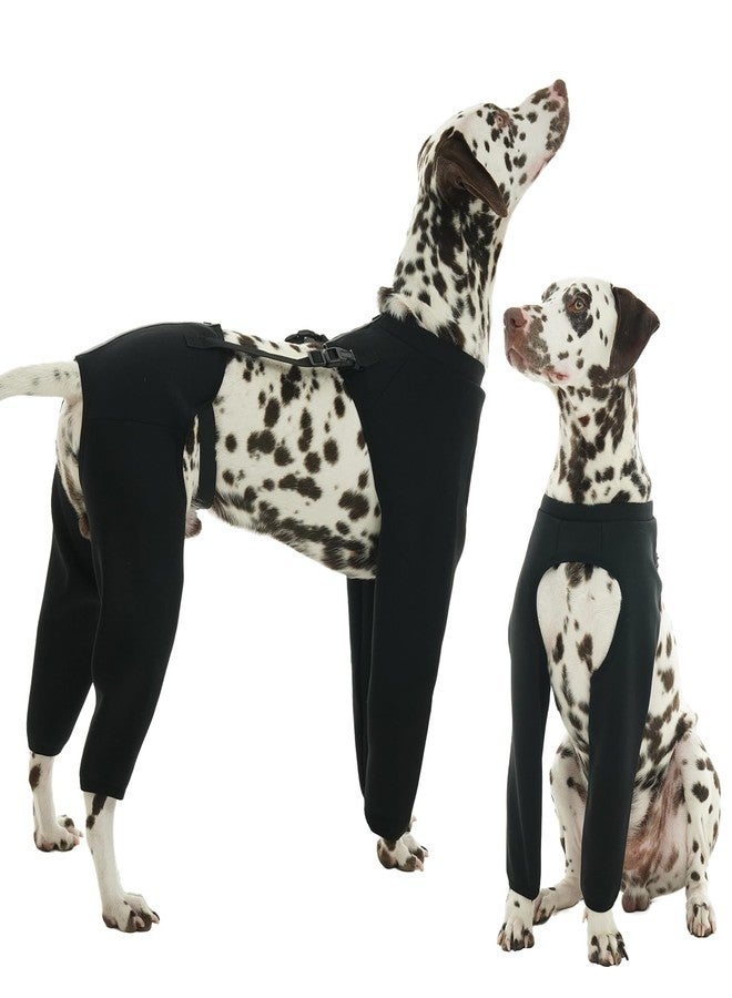 ROZKITCH Dog Sleeves to Prevent Licking for Four Legs, Dog Recovery Suit Provides Elbow Protections, Prevents Pet Leg Wounds from Licking and Biting, Dog Cone Collars Alternative Black 3XL - Image 1