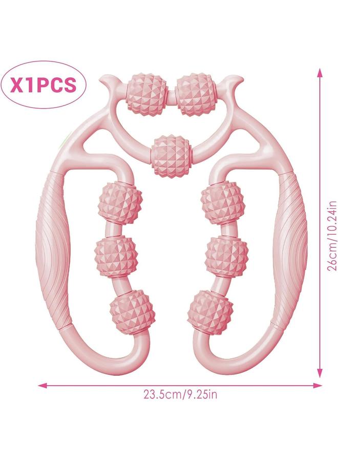مدلك تدليك، مدلك الساقين، مدلك السيلوليت للربلة والساقين والفخذين والرقبة والظهر، أداة مدلك العضلات والفاشيا القابلة للفصل (وردي) - Image 2