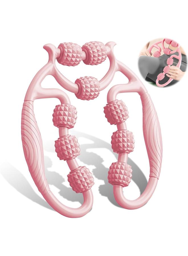 مدلك تدليك، مدلك الساقين، مدلك السيلوليت للربلة والساقين والفخذين والرقبة والظهر، أداة مدلك العضلات والفاشيا القابلة للفصل (وردي) - Image 1