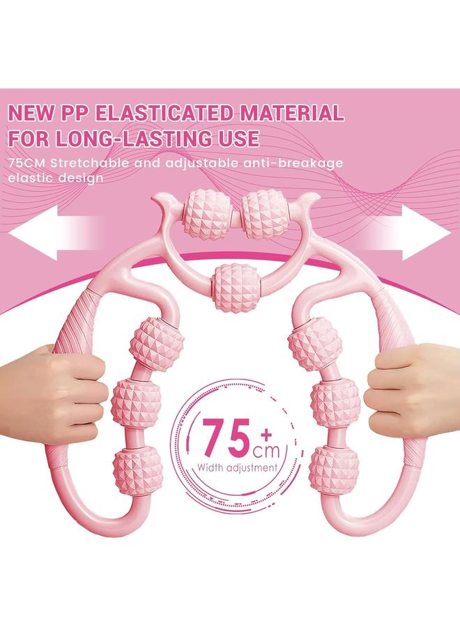 مدلك تدليك، مدلك الساقين، مدلك السيلوليت للربلة والساقين والفخذين والرقبة والظهر، أداة مدلك العضلات والفاشيا القابلة للفصل (وردي) - Image 4