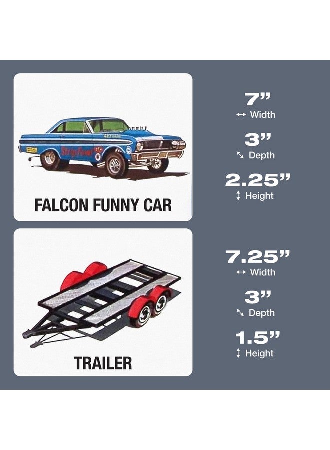 AMT Cal Drag Combo 1964 Galaxie, AWB Falcon & Trailer 1:25 Scale Model Kit - Image 5