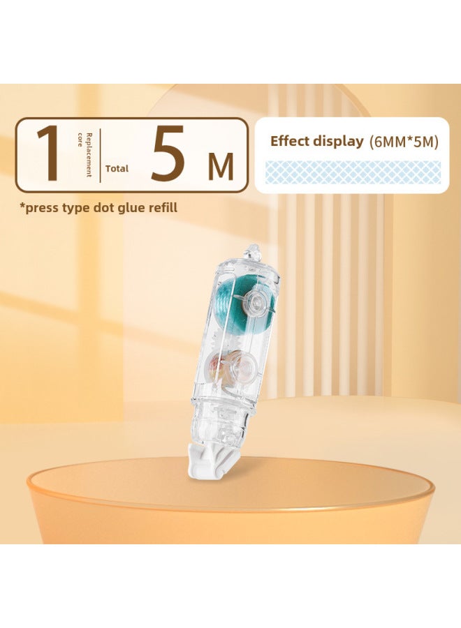 Changli High-looking Point Glue Point-shaped Double-sided Adhesive Correction Tape Double-sided Adhesive For Students With Large Capacity Pen Journal - Image 1