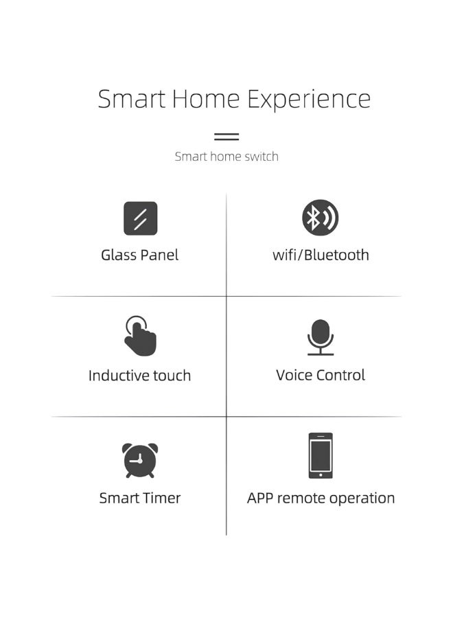 McDou WiFi Smart Wall Light Switch, No Neutral Wire Required, No Hub Needed, Compatible with Alexa & Google Home, 2 Gang Touch Control, App Remote Control, Voice Control,Timing Function (Black) - Image 2