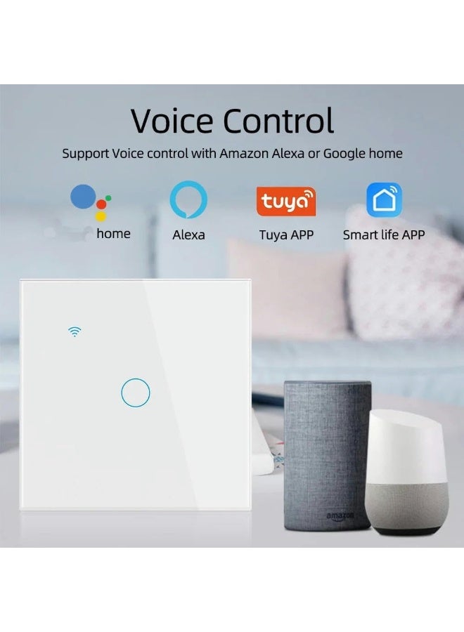 McDou WiFi Smart Wall Light Switch, No Neutral Wire Required, No Hub Needed, Compatible with Alexa & Google Home, 2 Gang Touch Control, App Remote Control, Voice Control,Timing Function (Black) - Image 4