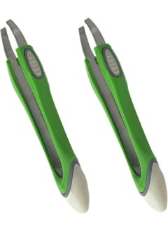 2 Comfort Hold Ergonomic Slanted Tip Multipurpose Stainless Steel NonSlip Sure Grip Precision Splinter Facial Hair Removal Eyebrow Tweezers Men Women Arthritis Hands