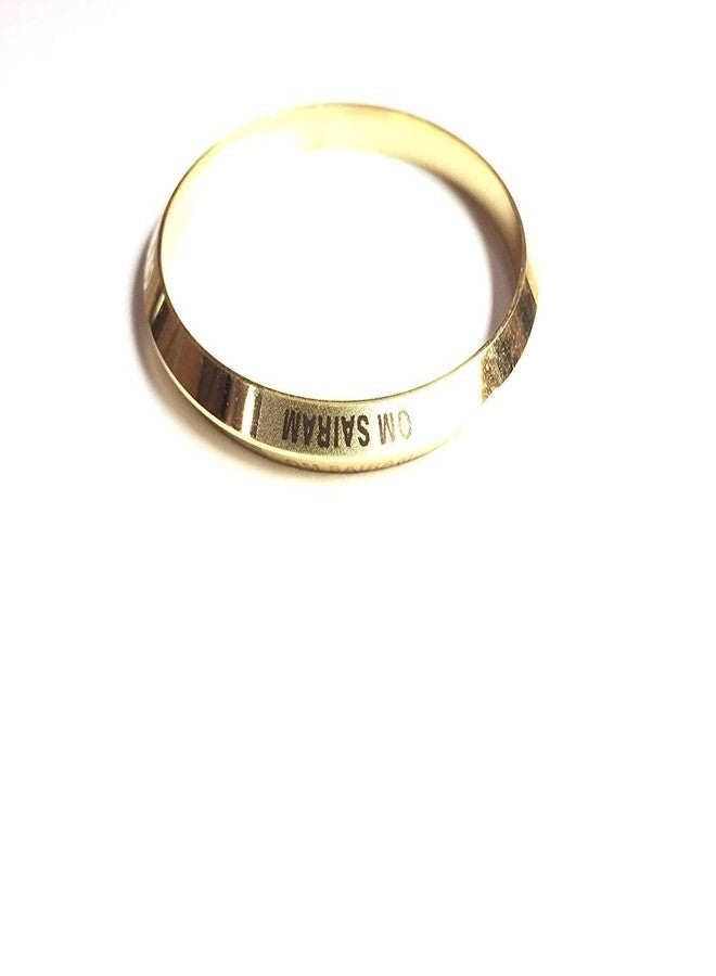 Sai Amrut S A Gifts Golden OM SAI RAM Kada for Men's & Boys with Gold polish. - Image 4
