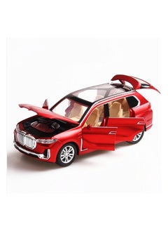 CHE ZHI Diecast Car 1:32 For BMW X7 Alloy Cars Model Simulation Die-Casting Sound And Light Pull Back Model Kid's Toy Gifts (Color : Red)  - Image 1
