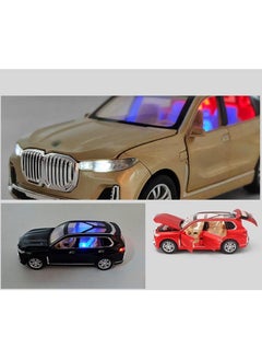 CHE ZHI Diecast Car 1:32 For BMW X7 Alloy Cars Model Simulation Die-Casting Sound And Light Pull Back Model Kid's Toy Gifts (Color : Red)  - Image 3