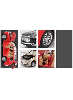 CHE ZHI Diecast Car 1:32 For BMW X7 Alloy Cars Model Simulation Die-Casting Sound And Light Pull Back Model Kid's Toy Gifts (Color : Red)  - Image 4