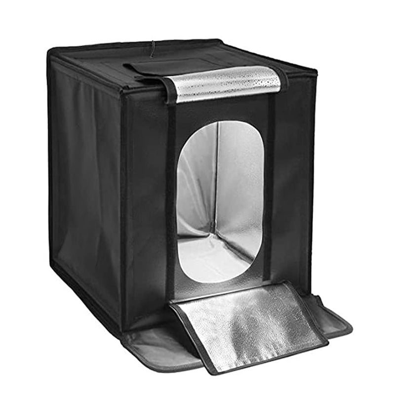 MVPRO 50 ×50cm. Portable Photo Studio Shooting LED Tent Light Cube Diffusion Soft Box Kit Adjustable Brightness Portable Shooting Tent with 4 Colors Backdrops (Black White Red Blue) for Photography - Image 1