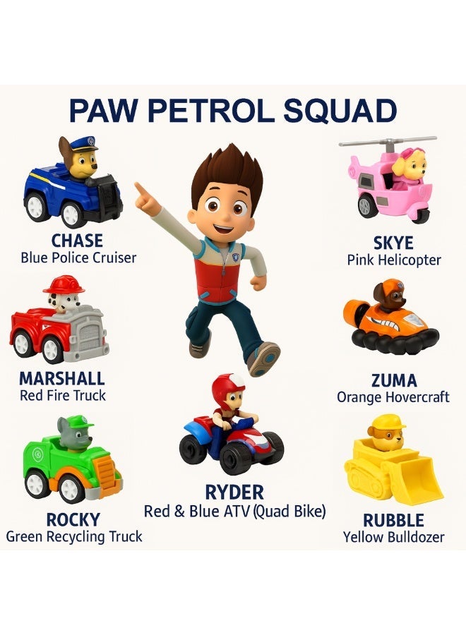 ريزوس مجموعة ألعاب باو باترول الجديدة الكاملة 7 قطع - مجسمات شخصيات كلاب كرتونية للأطفال، ألعاب تعليمية لفريق الإنقاذ قابلة للتجميع للأولاد والبنات، مجموعة هدايا تحتوي على شخصيات مصغرة - مجموعة ألعاب ممتعة لتنمية الخيال - Image 2