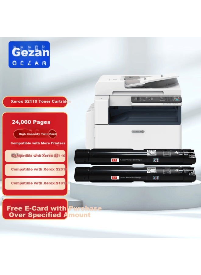 Gezan S2110 Toner Cartridge Compatible With Fuji Xerox S2110, 2150n, 2350nda, S2011, S2520, S1810 Printer High Capacity Toner Cartridge 2-pack - Image 4