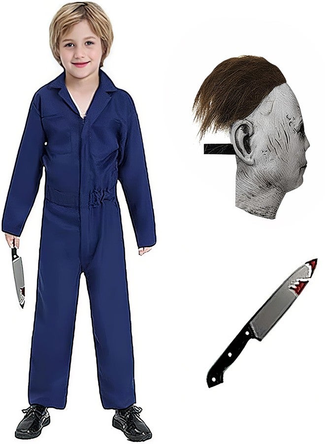 brableewear Halloween Killer Costume Kids Horror Movie Killer Cosplay Jumpsuit Outfits Halloween Coveralls Movie Replica - Image 1