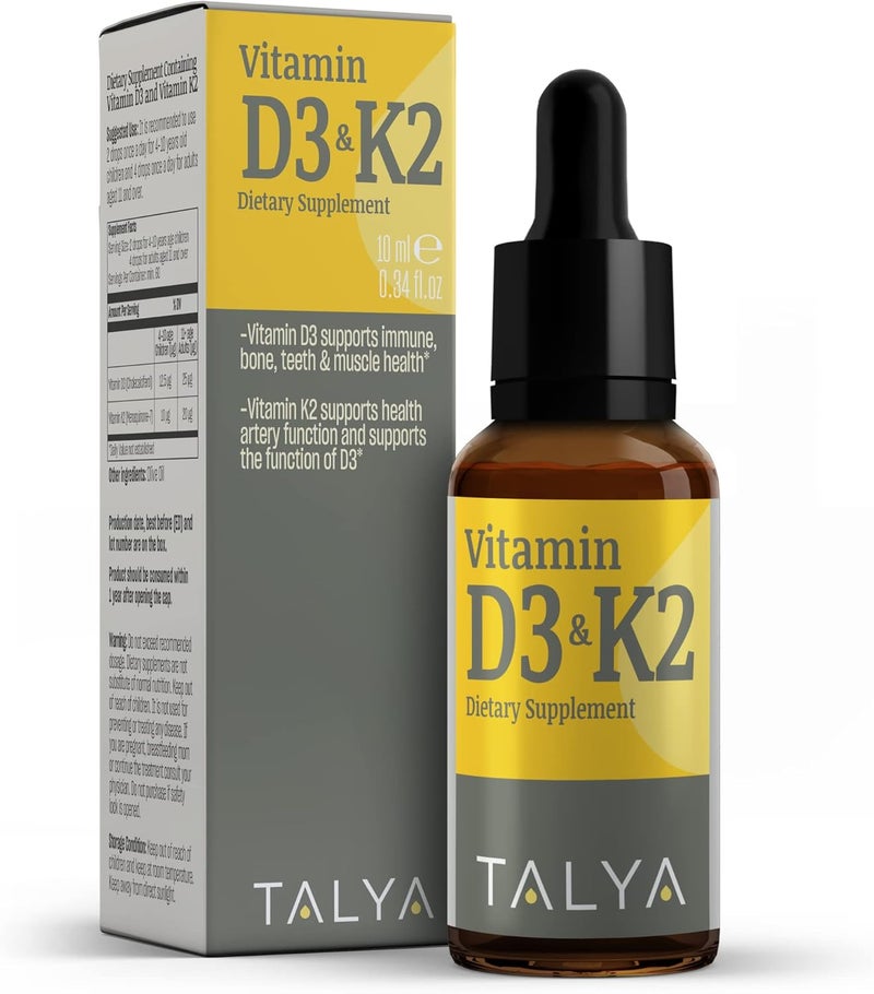 TALYA Vitamin D3 & K2 Liquid Supplement for Adults - Image 1