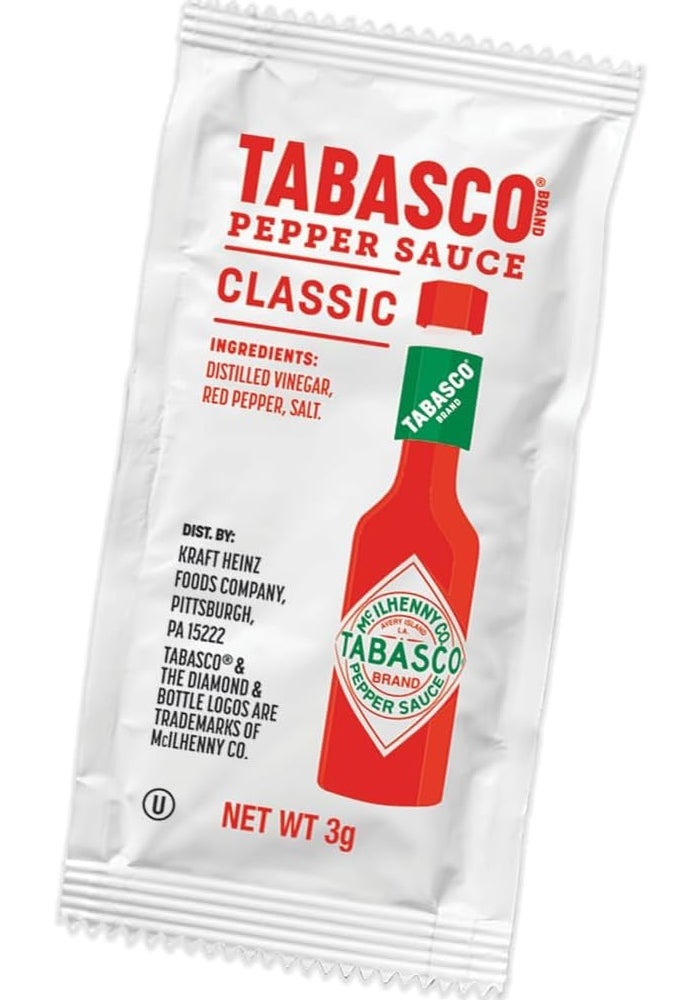 TABASCO Brand Original Red Pepper Sauce - Medium Hot Sauce Packets, 200 Count, 0.1 Oz Each, Perfect for Dips and Tacos - Image 3