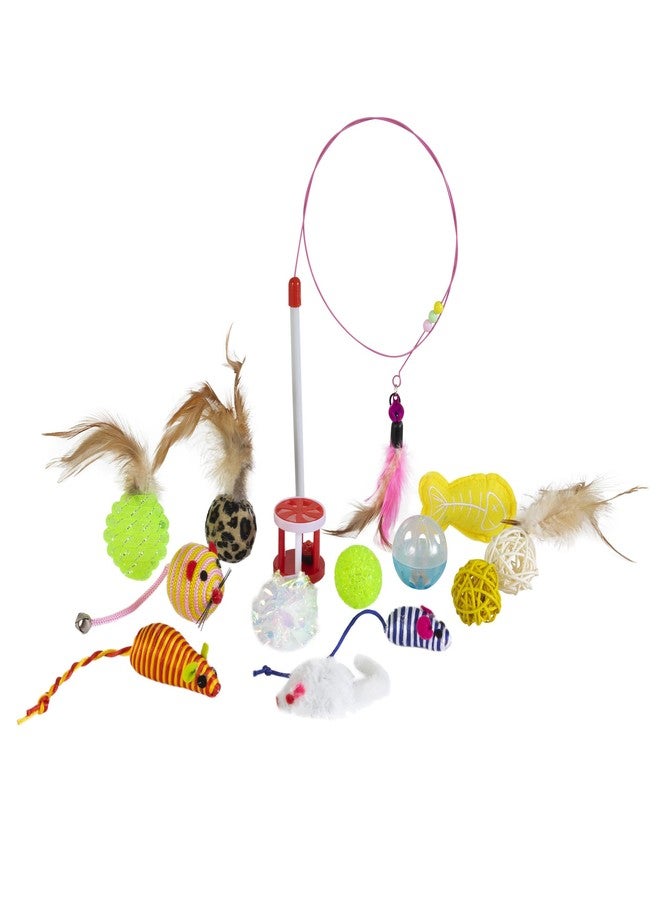 بت زون مجموعة ألعاب بيت زون التفاعلية المتعددة للقطط، مجموعة من 15 قطعة، لتنمية غريزة الصيد - Image 3