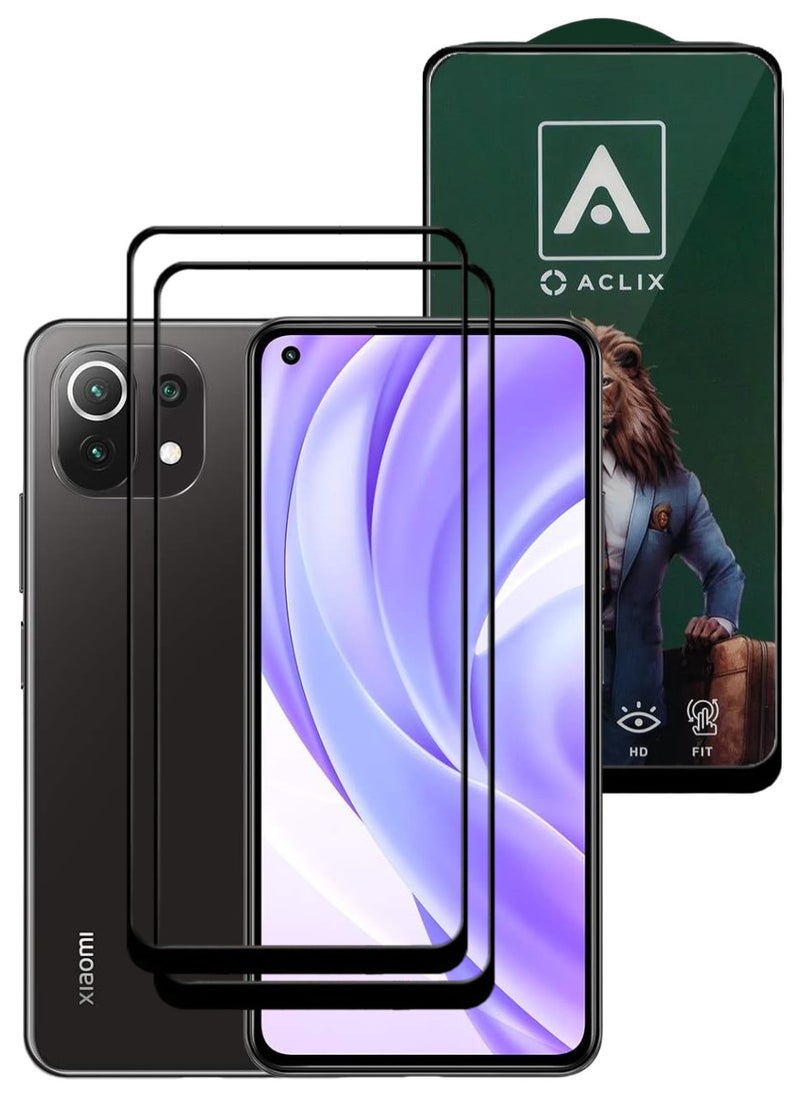 ACLIX 2 Pieces Antistatic ESD Dustproof Premium Quality High Definition Tempered Glass Screen Protector Designed For Xiaomi Mi 11 Lite - Image 1