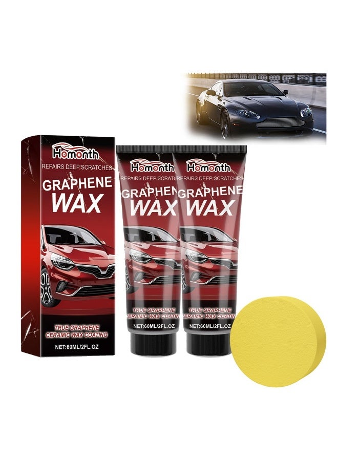 Generic 2PCS Repairs Deep Scratches Graphene Wax,Car Scratch Repair Paste,Car Scratches Repair Kit,Car Scratch Remover,Car Scratch Repair Wax,Scratch Remover For Vehicles,Car Paint Scratch Repair  - Image 1