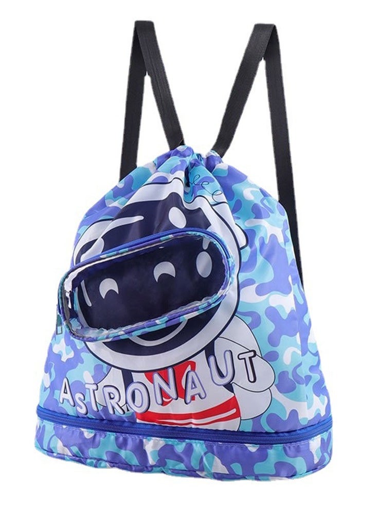 CityRiya-Long Children's Swimming Backpack Kids Swimming Bag Beach Swimming Backpack Kids Dry Wet Swim Backpack for Swimmers Children's Sports Storage Bag Pool Bag for Kids Gym Sports Beach Gear Bag  - Image 1