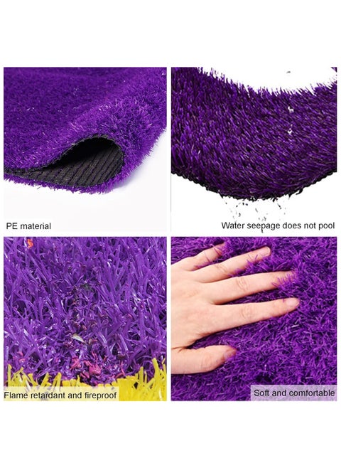 Artificial Turf Grass Purple Coloured 6mm Thickness
