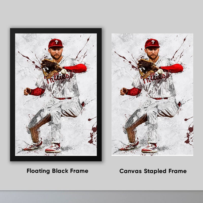 TNESSENTIAL Trea Turner Poster Philadelphia Phillies Framed Canvas Print Baseball Wall Art Print MLB Artwork Home Decor E61 Birthday Gift - Image 4