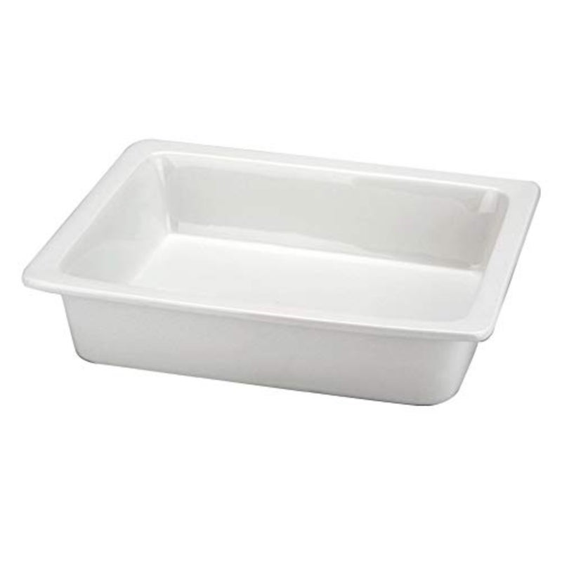 Rectangular High-Temperature Tempered Porcelain Food Pan C88217, 2.8 Litre, 32 x 26 cm, White - Image 1