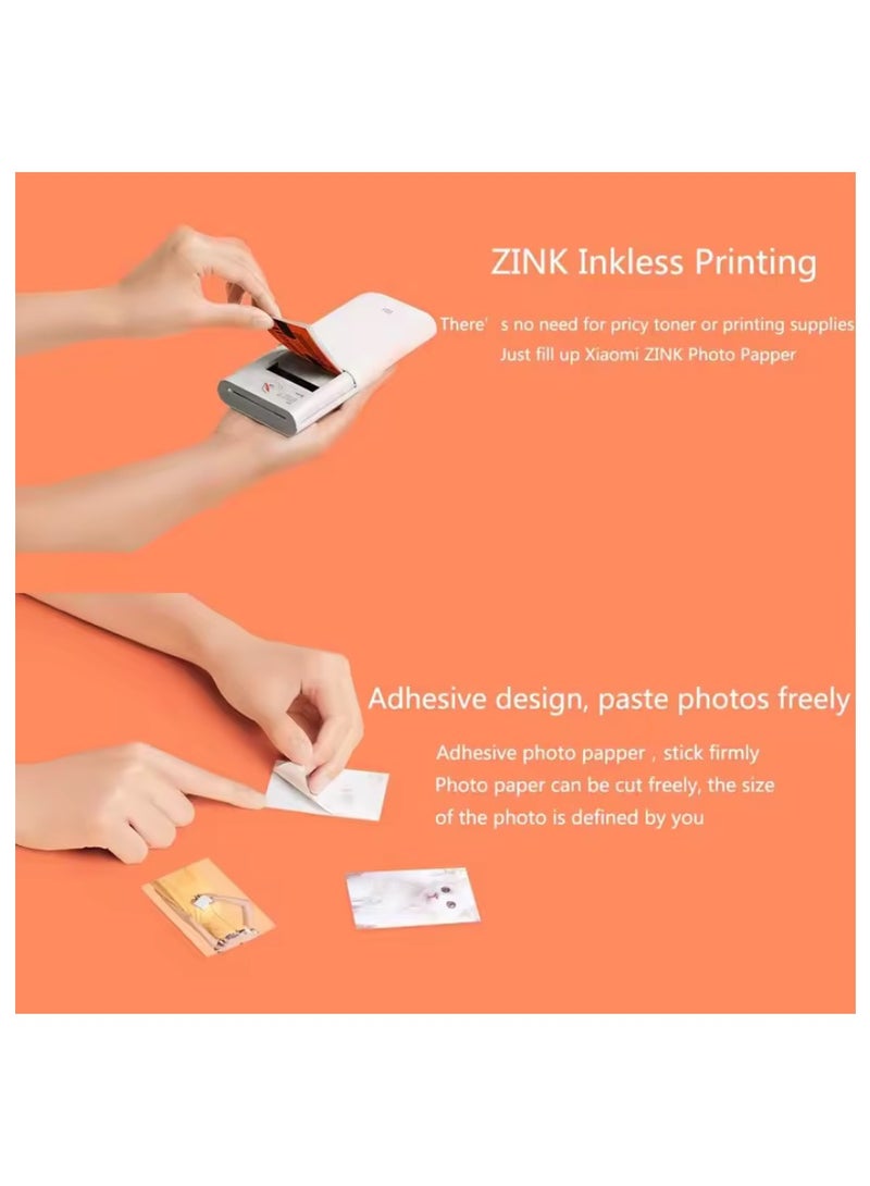 Xiaomi Mi Portable Photo Printer Paper Sheets ZINK Self-adhesive for Xiaomi Pocket Photo Printer 2x3-inch 50-sheets Photo Printer Paper  - Image 3