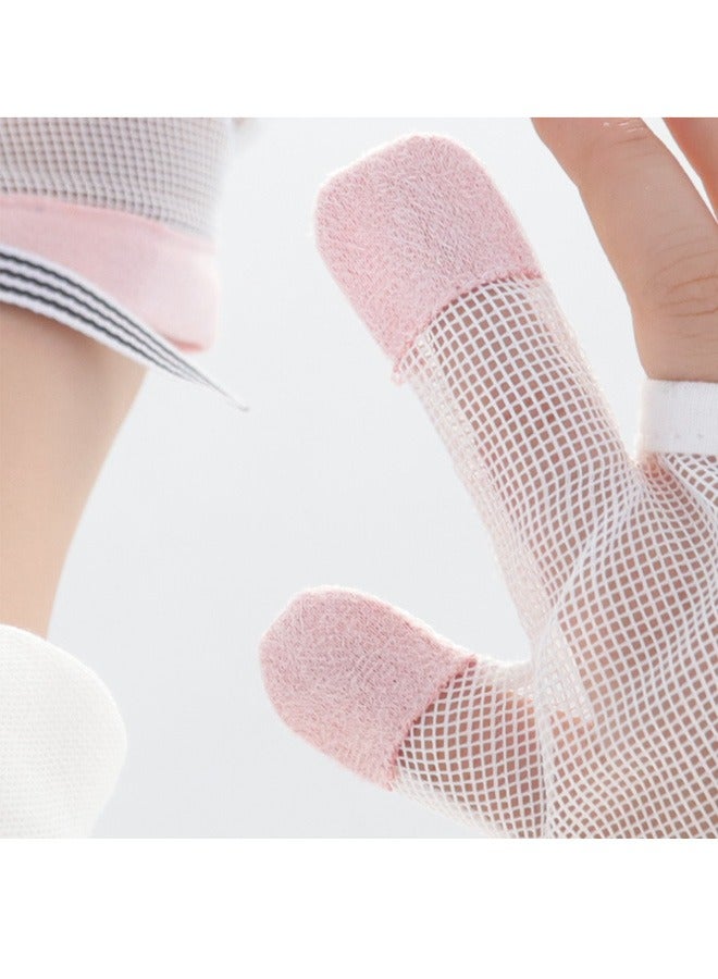 GMORO Stop Thumb Sucting, 2 Pair Baby Anti Eating Gloves No Scratch Breathable Finger Thumb Protector Thumb Sucting Stop for Kids Stop Thumb Fingers Sucting  - Image 5
