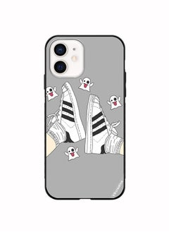 Protective Case Cover For Apple iPhone 12 Black & White Shoe Design Multicolour