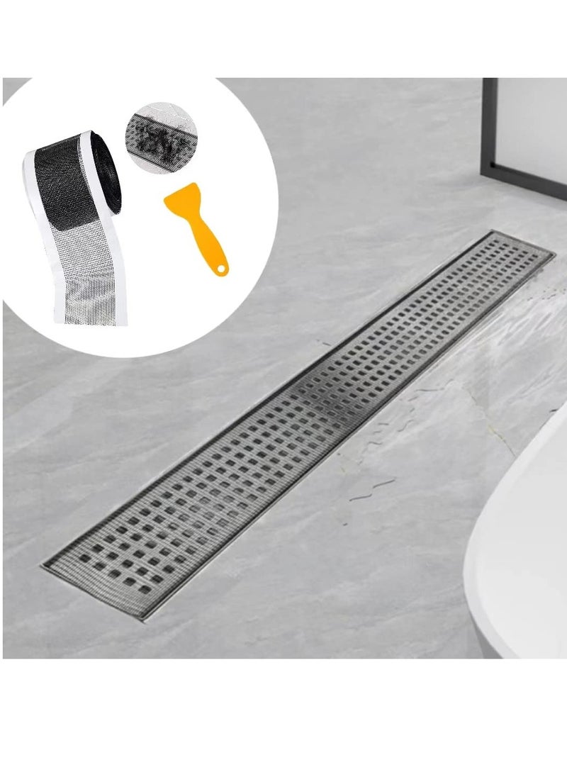 SYOSI - Self-Adhesive Hair Filter Sticker Disposable Shower Drain Adapter Anti-Clog Kitchen Bathroom Drain Hair Drain Catcher Door Kitchen Sewage Grill Filter Window Screen Repair Patch. - Image 1