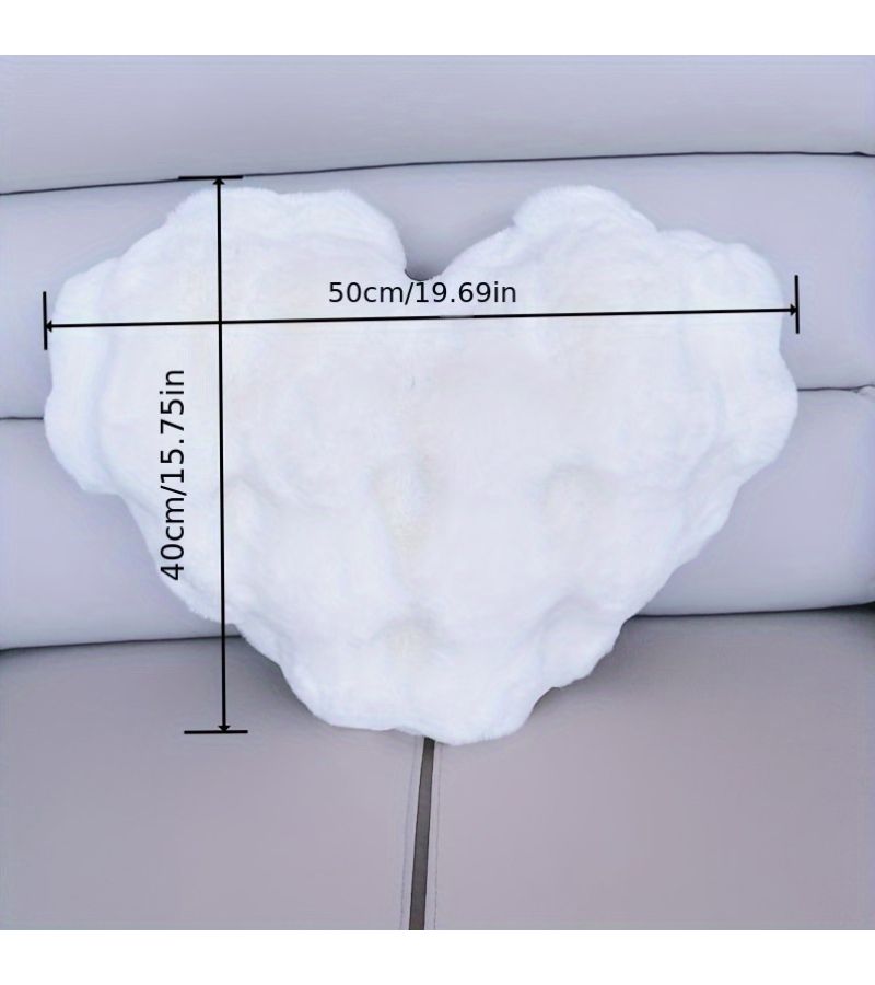 Girly Pink Heart Shaped 3D Bubble Plush Pillow Machine Washable Soft Cushion for Bedroom Sofa - Image 3