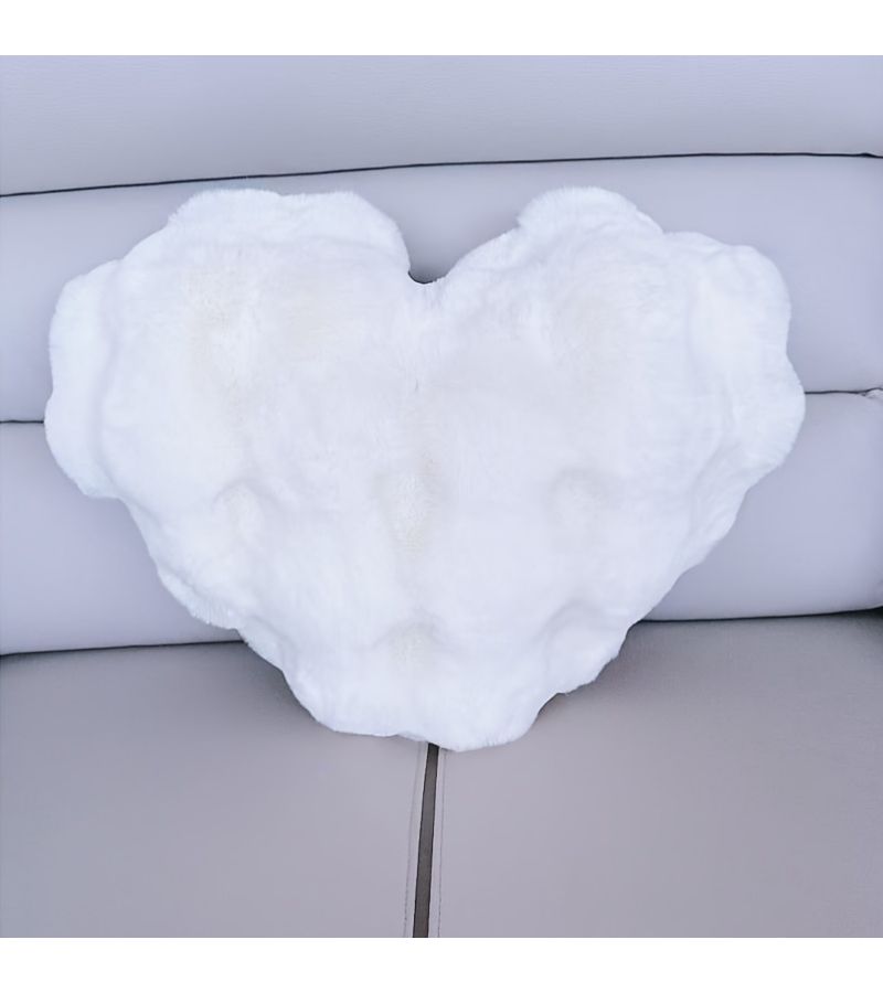 Girly Pink Heart Shaped 3D Bubble Plush Pillow Machine Washable Soft Cushion for Bedroom Sofa - Image 4