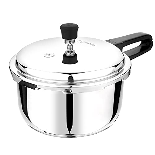 Pristine 18/8 Stainless Steel Tri Ply Induction Base Outer Lid Pressure Cooker (2 litres, Silver) ISI Marked - Image 3