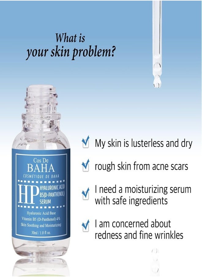 Cos De BAHA - Cos De BAHA Vitamin B5 4% + Hyaluronic Acid Serum 30ml - Hydrating Face + Anti Wrinkle, D-Panthenol - Image 1