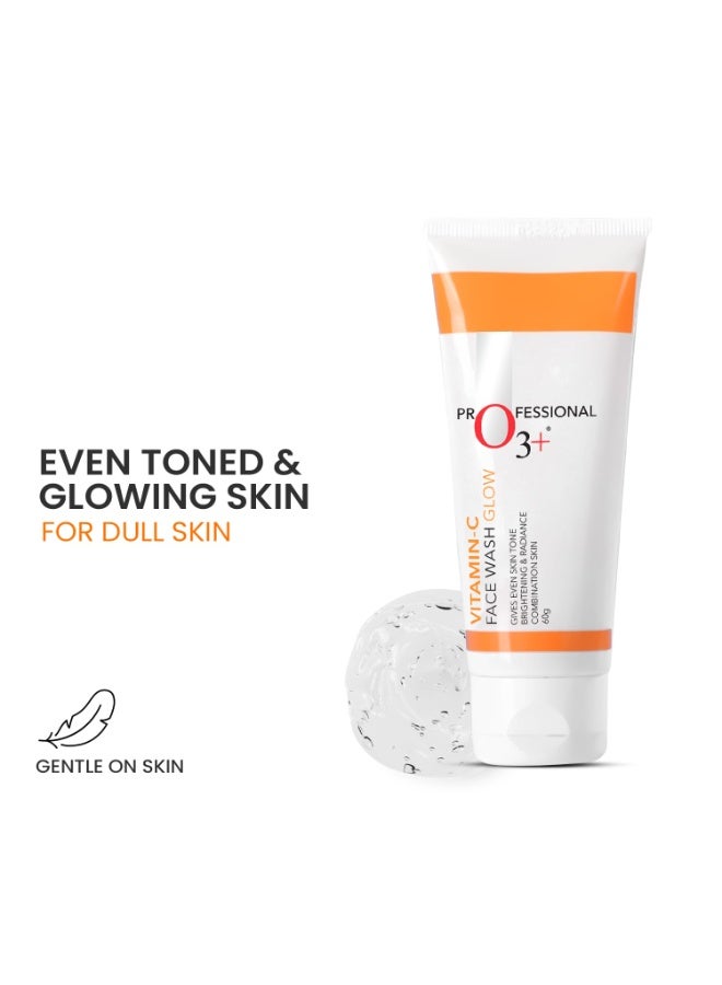 O3+ Vitamin C Face Wash Glow For Daily Brightening & Gentle Cleansing 60g (Pack of 2) - Image 3