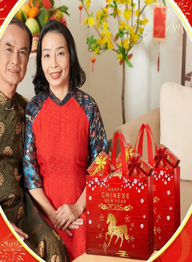 Abbylike 30 Pack Chinese New Year Reusable Gift Bag Bulk Large Year of the Snake Candy Goodie Bag with Handle Lunar Tote Non Woven Tote for Party Favor, 12.2 x 11.02 x 4.72 Inches - Image 4