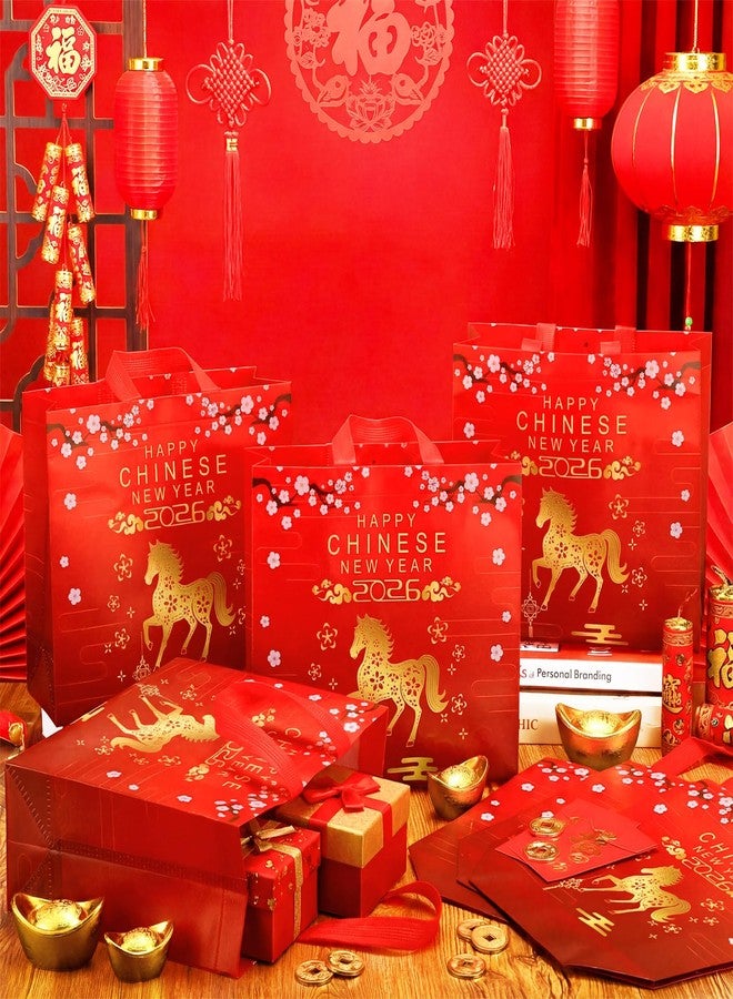 Abbylike 30 Pack Chinese New Year Reusable Gift Bag Bulk Large Year of the Snake Candy Goodie Bag with Handle Lunar Tote Non Woven Tote for Party Favor, 12.2 x 11.02 x 4.72 Inches - Image 5