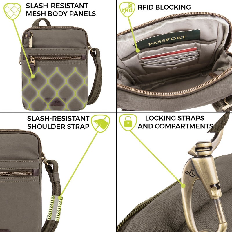 Travelon Anti-Theft Courier Small N/S Slim Bag - Image 3