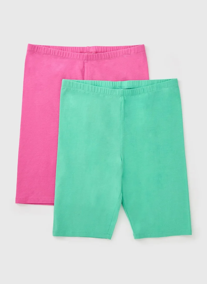 Matalan Girls 2 Pack Cycle Shorts