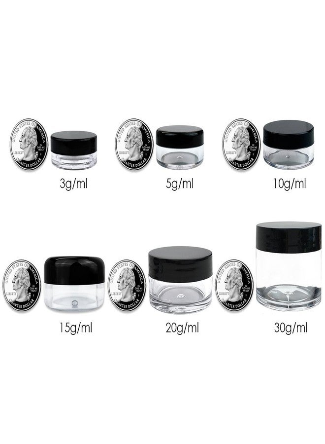 Beauticom 6 Pieces 1 oz. USA Acrylic Round Clear Jars with Flat Top Lids for Creams, Lotions, Make Up, Cosmetics, Samples, Herbs, Ointments (6 Pieces Jars + Lids, SKY BLUE TEAL) - Image 5