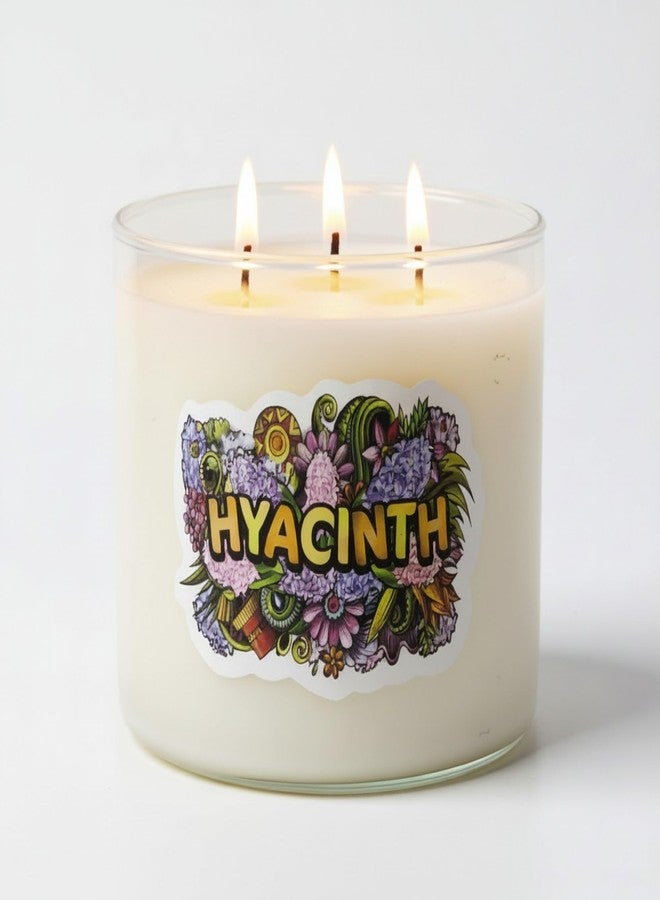 S&M Candle Factory شمعة زهرة الياقوت ~ رائحة زهور قوية جدًا، شمعة مصنوعة من شمع الصويا وجوز الهند الطبيعي الفاخر ~ معطرة للغاية ~ برطمان كبير بثلاث فتائل - Image 2