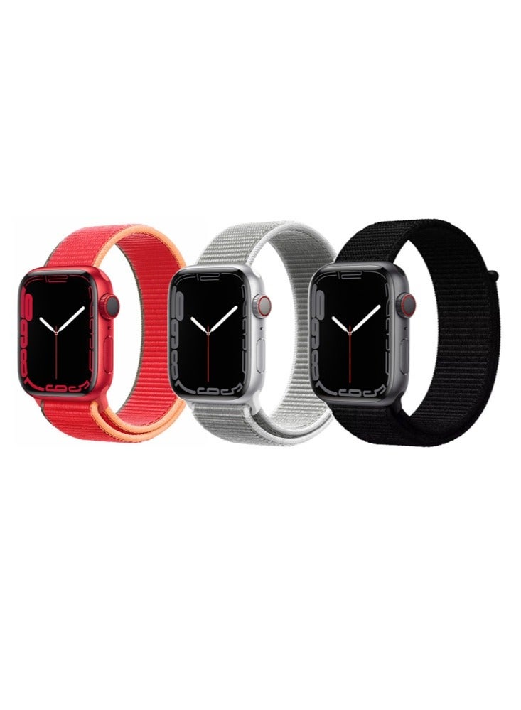 بيرفيي 3 قطع لتبديل سوار الساعة لساعة Apple Watch بأحجام 41/40/38 ملم من السلسلة 8/7/6/5/4/SE. - Image 1