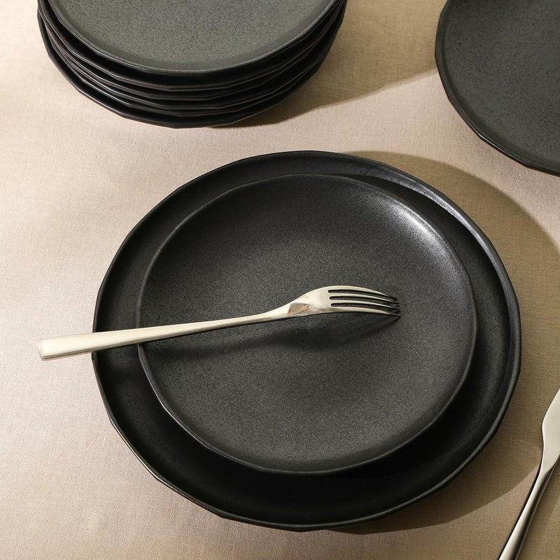 Stone Lain Rio 12Piece Dinnerware Set Stoneware Black - Image 4