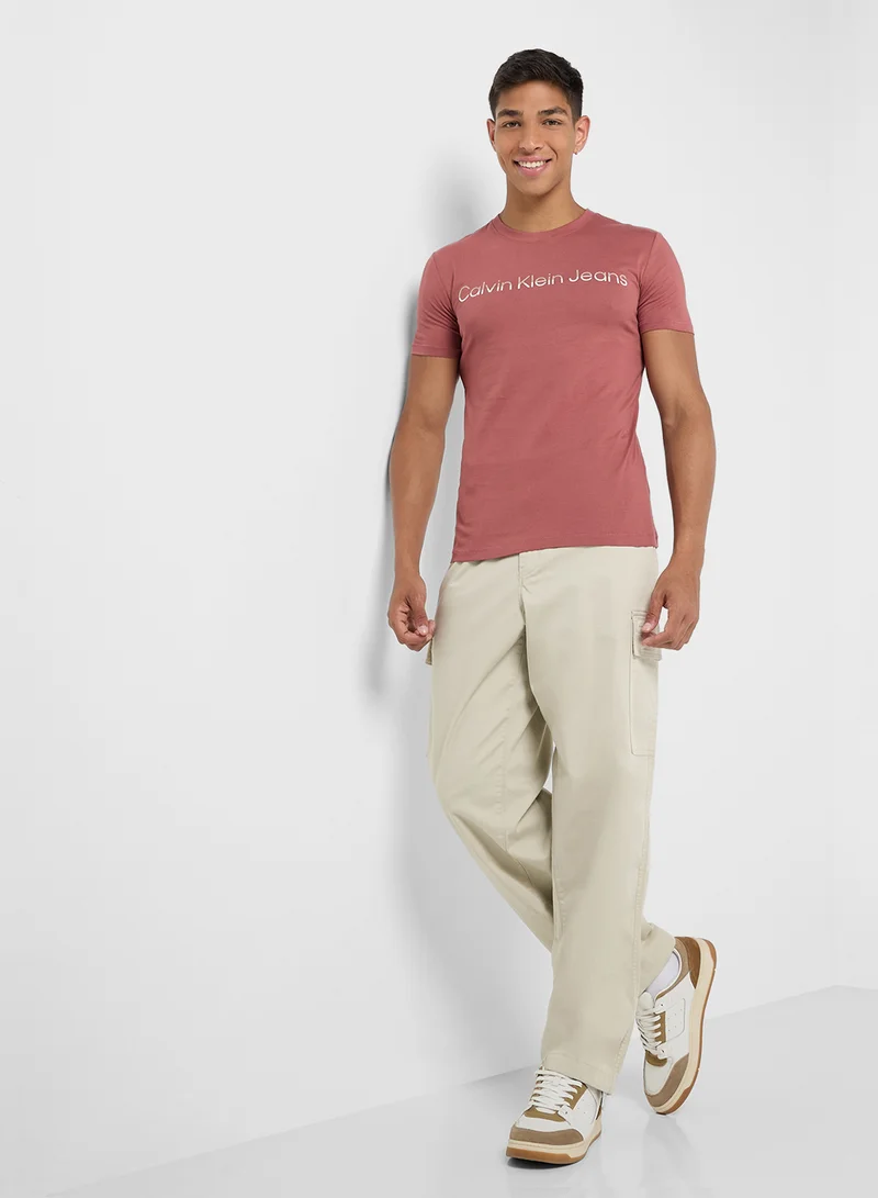 كالفن كلاين جينز Logo Crew Neck T-Shirt