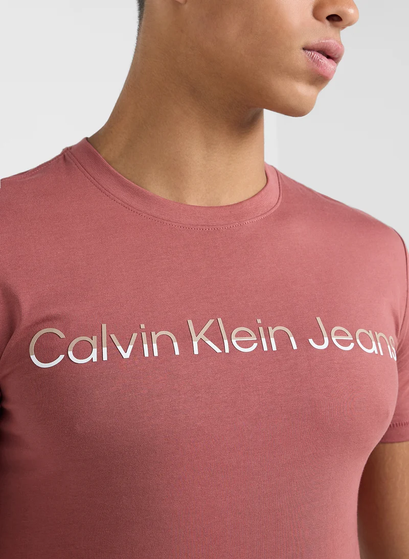 كالفن كلاين جينز Logo Crew Neck T-Shirt