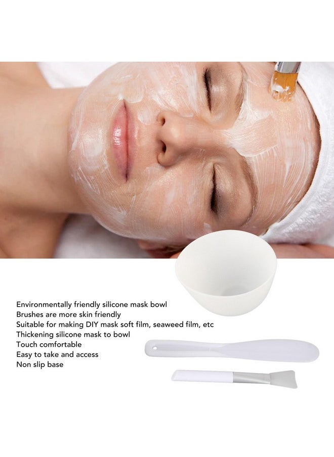 Face Mask Mixing Bowl Set Facemask Mixing Tool Kit With Facial Mask Bowl Stick Spatula Silicone Face Mask Brush & Premium Soft Face Brushes