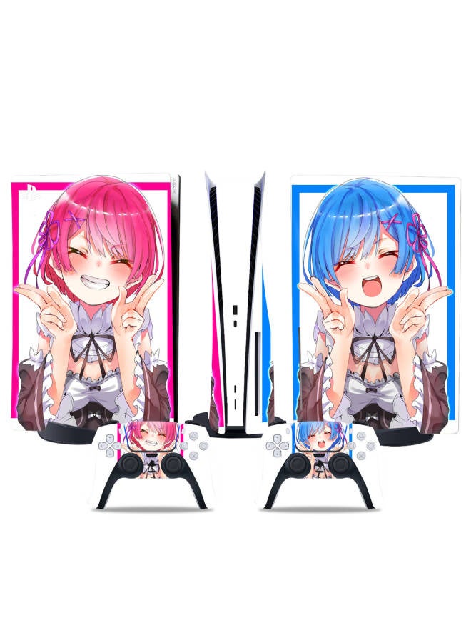 General PS5 Stickers PS5 Optical Drive Version Digital Version Film Full Body Protection Stickers A Variety Of Japanese Anime Sticker-Color:TN-DiskPS5-3791  - Image 1